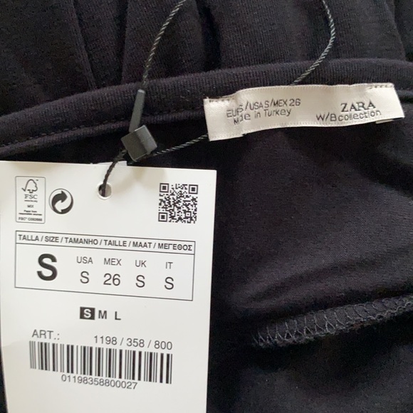 Zara Long Low Back Black Dress - Picture 4 of 5